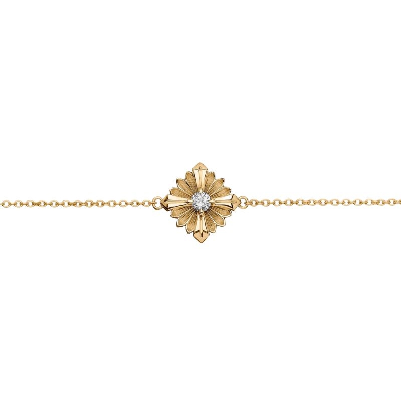 Rouvenat Stamp Flower Station Chain Bracelet