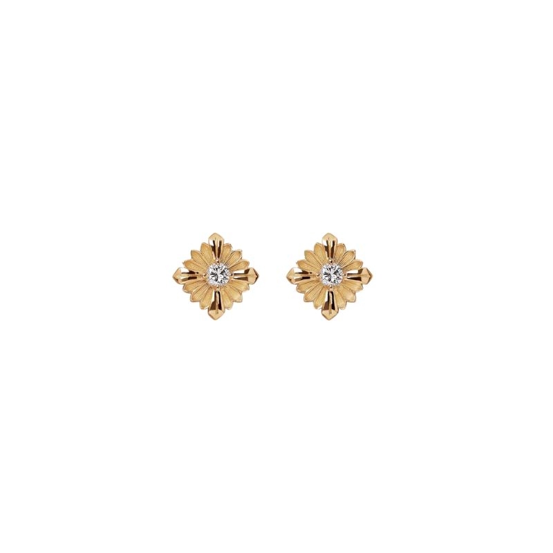 Rouvenat Stamp Flower Stud Earrings