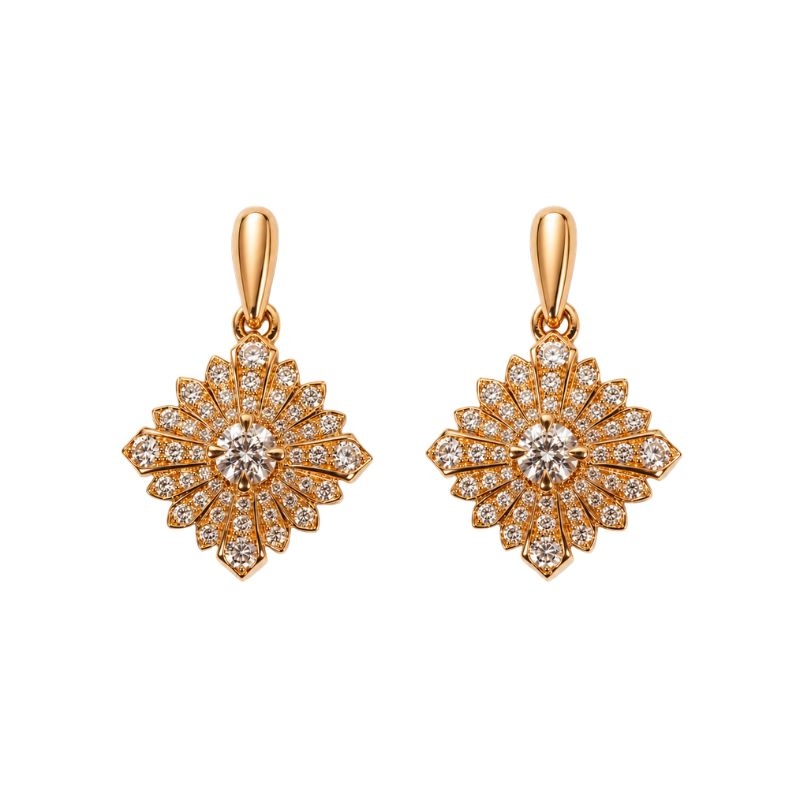 Rouvenat Stamp Paved Drop Earrings