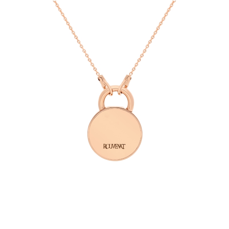 Rouvenat Tag Round Pendant Necklace