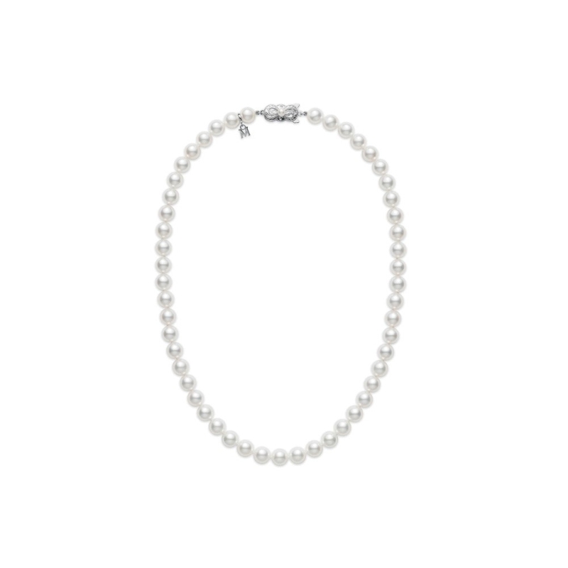 MIkimoto Classic Princess 18K white gold Princess Pearl Necklace