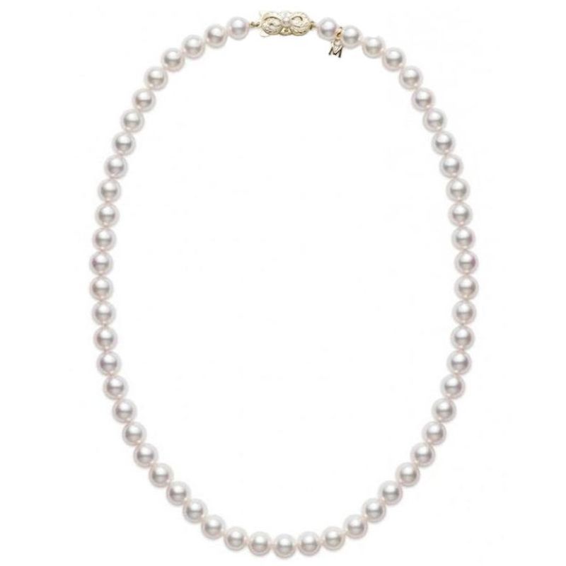 Mikimoto 18k yellow gold Everyday Essentials pearl strand princess necklace, 6x5.5mm/A Akoya pearls, 18"