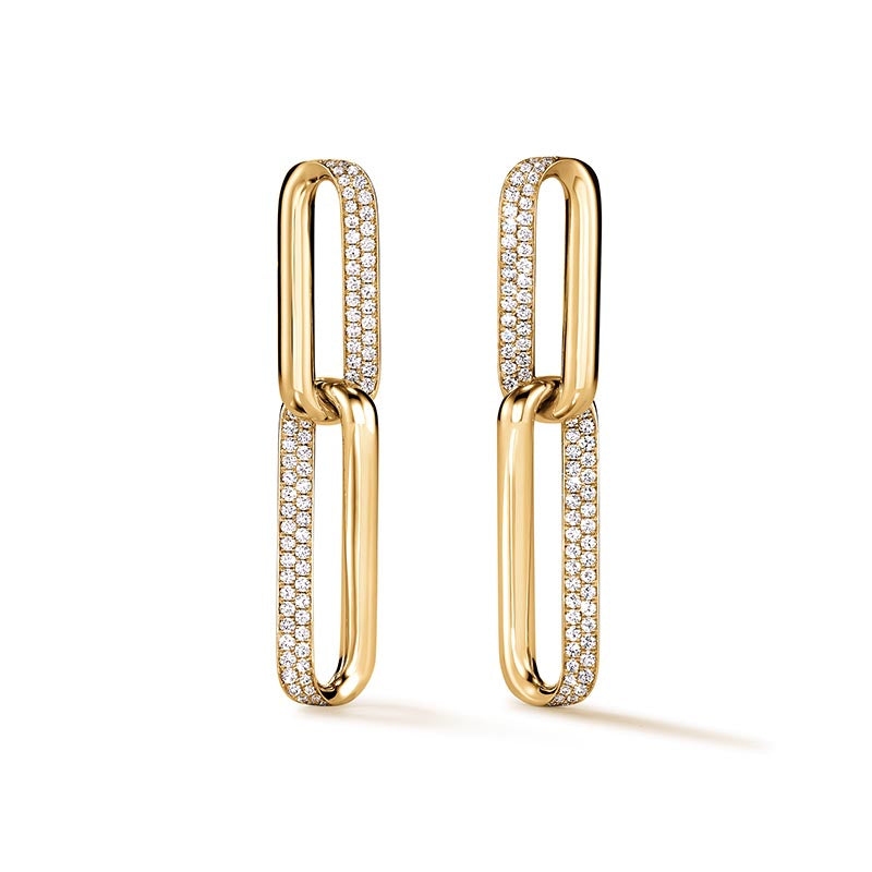 Hearts On Fire Inside/Out Small Link Earrings