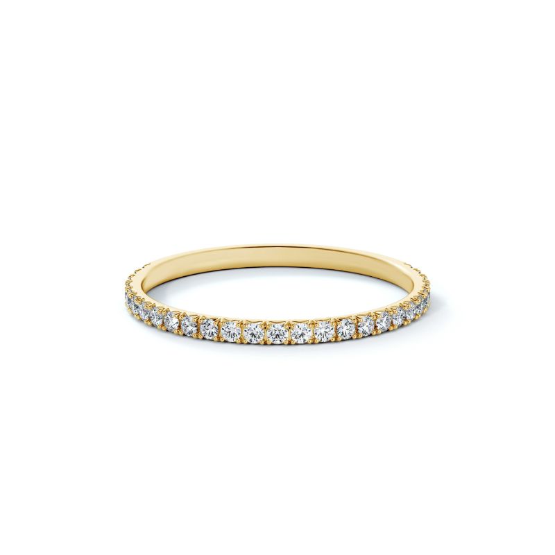 Forevermark 18K Yellow Gold French Pave Diamond Band