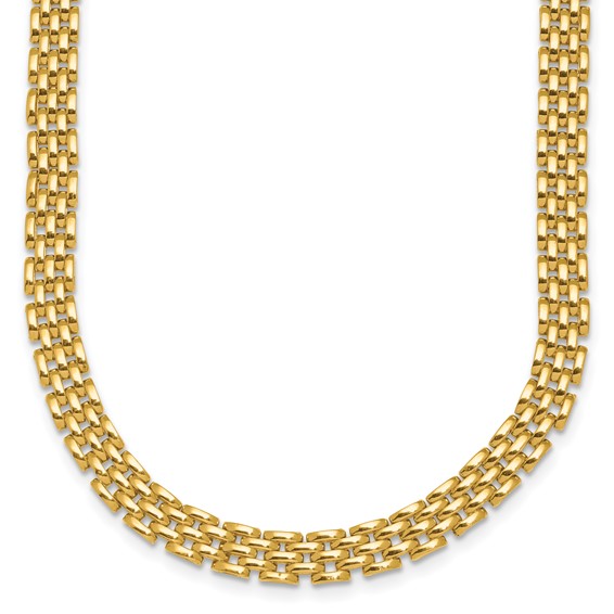 14K Yellow Gold Fancy Link Necklace