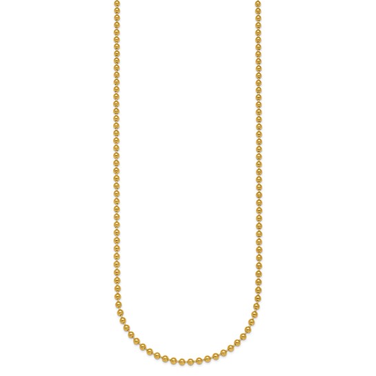 18K Yellow Gold Beaded Necklace