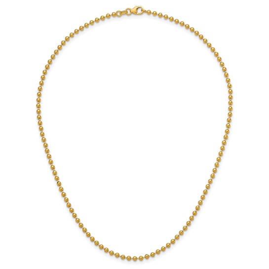 18K Yellow Gold Beaded Necklace
