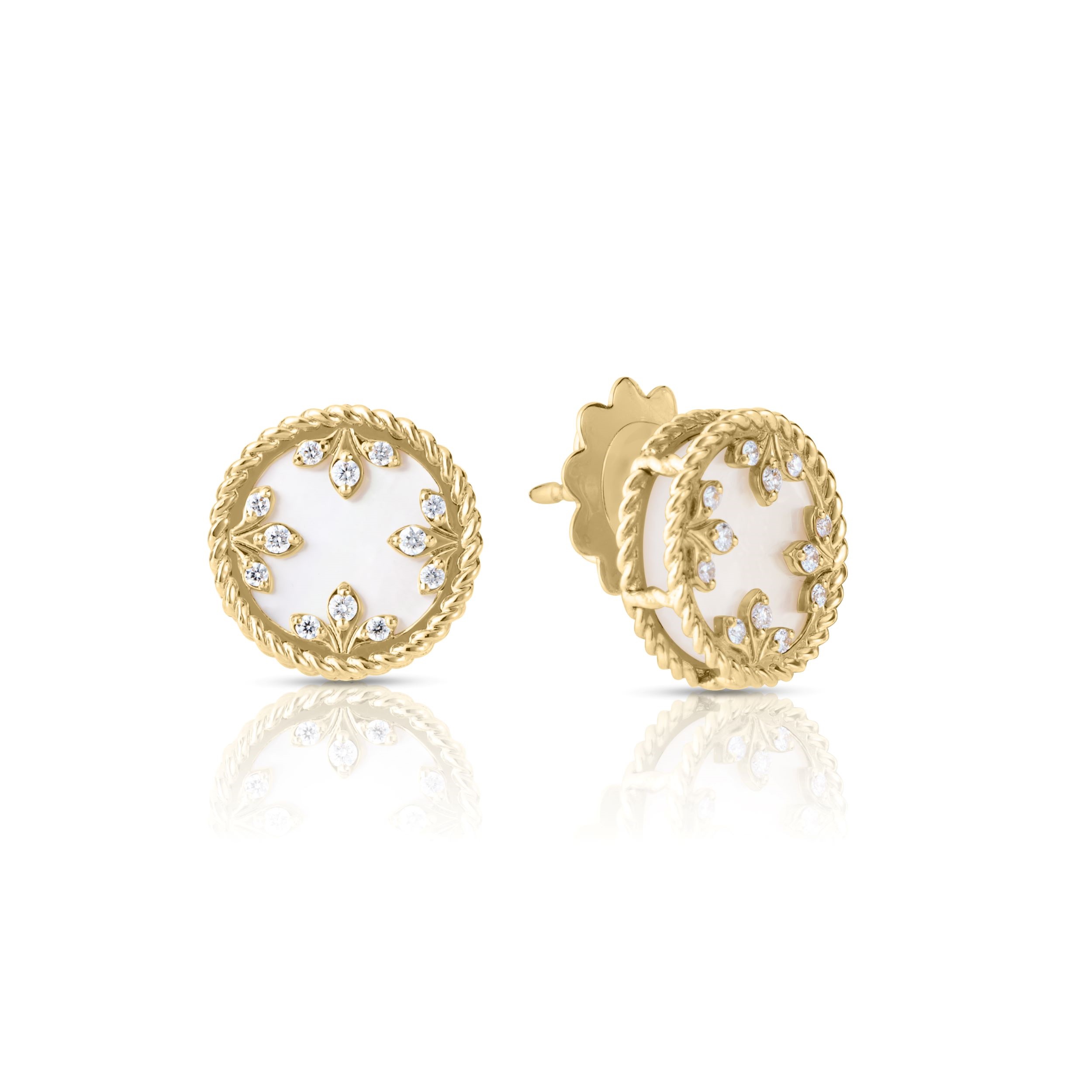 Roberto Coin 18K Yellow Gold Venetian Medallion Stud Earrings