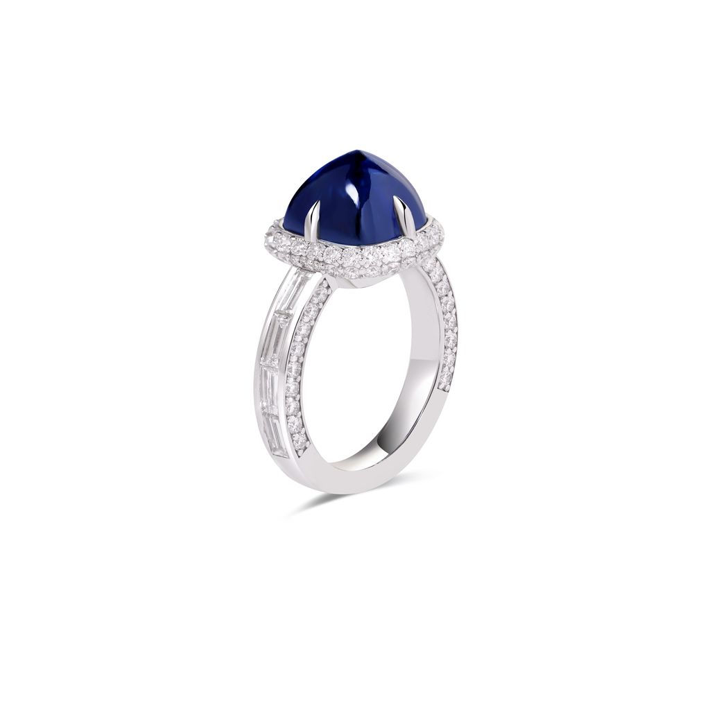 Sapphire Halo Ring