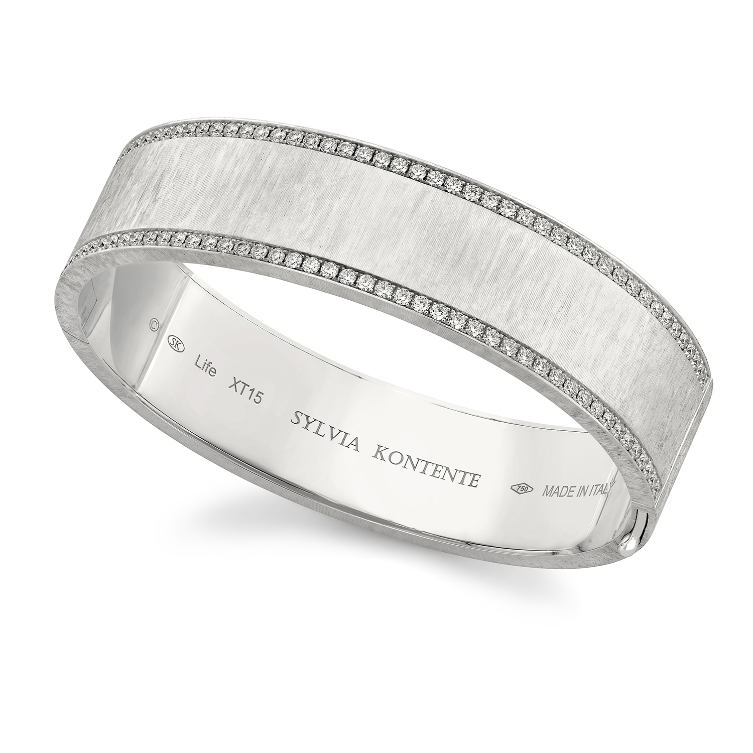 Sylvia Kontente 18K White Gold Diamond Bangle