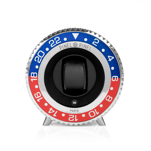 Pinel Et Pinel watch winder gmt twin gmt black black calfskin